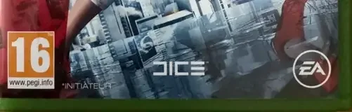 Mirror's Edge Catalyst, the PEGI square on its front