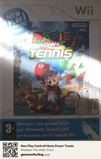 New Play Control! Mario Power Tennis Nintendo Wii, Italy box front