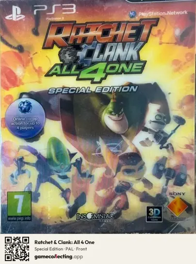 Ratchet & Clank: All 4 One PlayStation 3, PAL box front