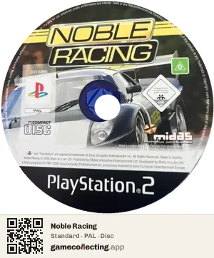 Noble Racing PlayStation 2, PAL disc