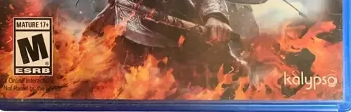 Vikings: Wolves of Midgard, the ESRB box on its front