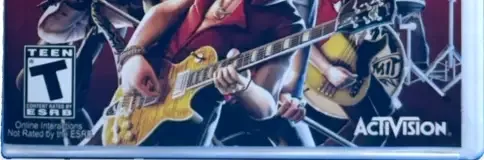 Guitar Hero: Aerosmith, the ESRB box on its front