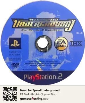 Need for Speed Underground PlayStation 2, Asia disc