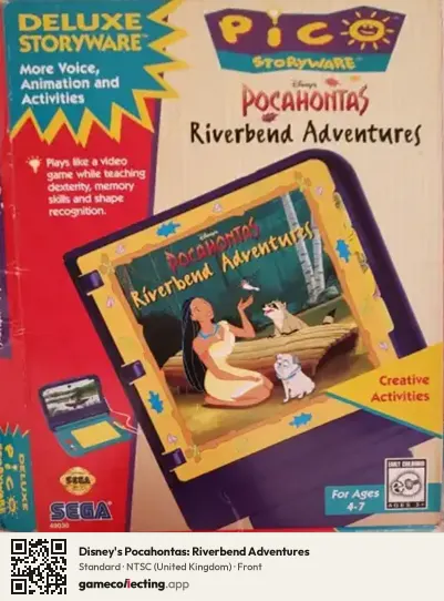 Disney's Pocahontas: Riverbend Adventures Sega Pico, United Kingdom box front