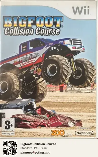 Bigfoot: Collision Course Nintendo Wii, PAL box front