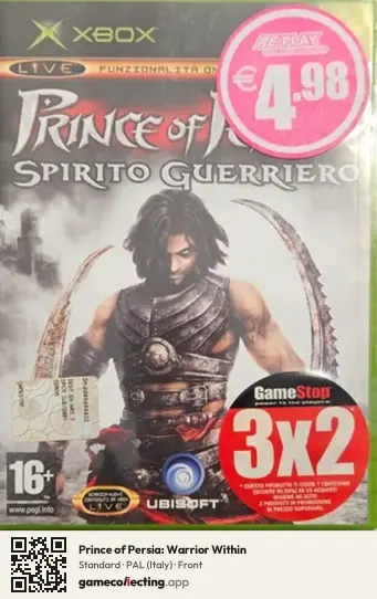 Prince of Persia: Warrior Within Xbox, Italy box front