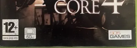 Armored Core 4, the PEGI square on its front