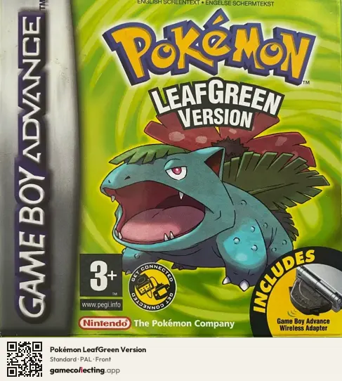 Pokémon LeafGreen Version Game Boy Advance, PAL box front