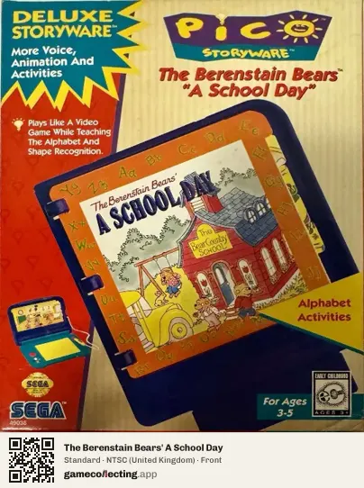 The Berenstain Bears' A School Day Sega Pico, United Kingdom box front
