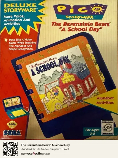 The Berenstain Bears' A School Day Sega Pico, United Kingdom box front