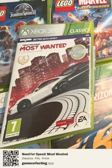 Need for Speed: Most Wanted Xbox 360, PAL box front