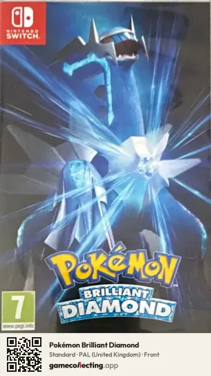 Pokémon Brilliant Diamond Nintendo Switch, United Kingdom box front