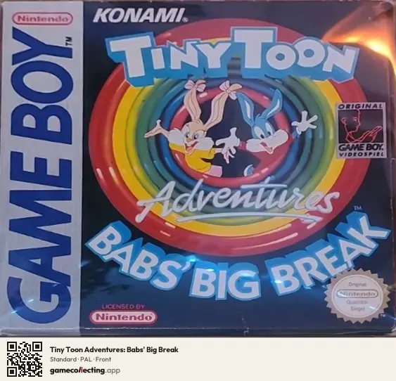 Tiny Toon Adventures: Babs' Big Break Game Boy, PAL box front