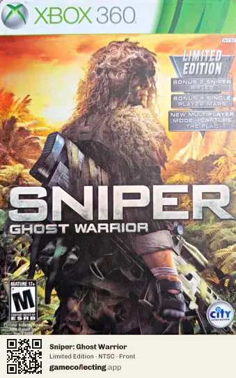 Sniper: Ghost Warrior Xbox 360, NTSC box front