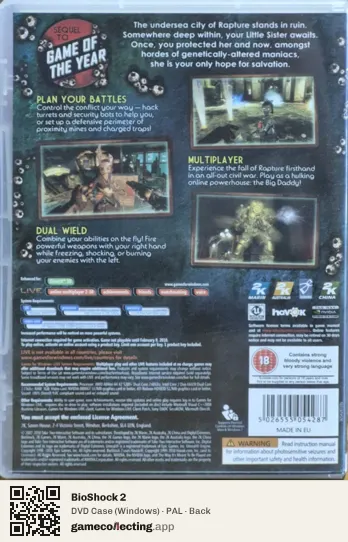 BioShock 2 Computer, PAL box back