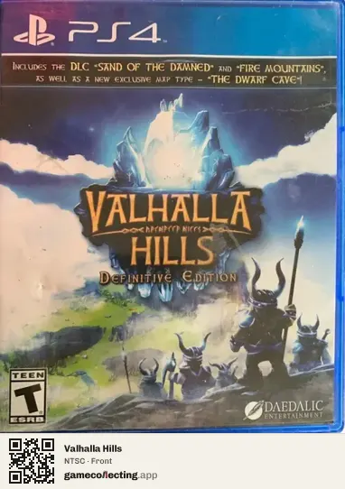 Valhalla Hills PlayStation 4, NTSC box front