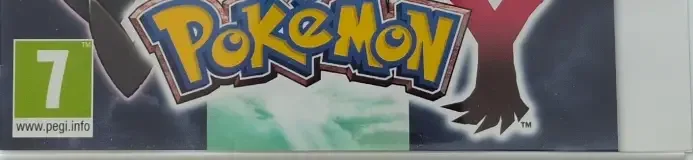 Pokémon Y, the PEGI square on its front