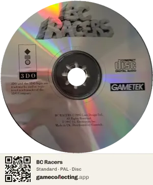 BC Racers 3DO Interactive Multiplayer, PAL disc