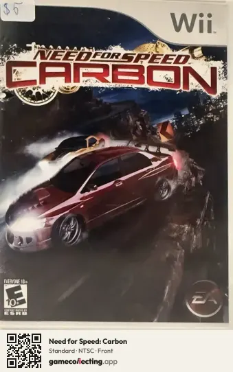 Need for Speed: Carbon Nintendo Wii, NTSC box front