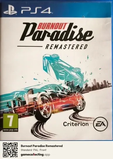 Burnout Paradise Remastered PlayStation 4, PAL box front