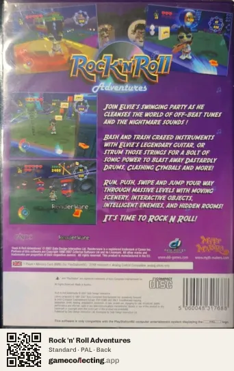 Rock 'n' Roll Adventures PlayStation 2, PAL box back