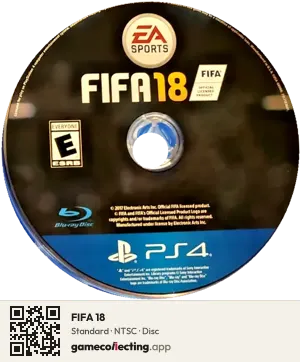 FIFA 18 PlayStation 4, NTSC disc