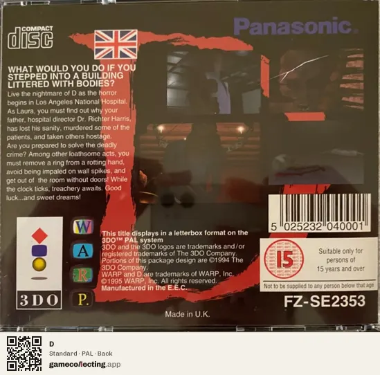 D 3DO Interactive Multiplayer, PAL box back