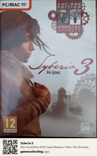 Syberia 3 Computer, France box front