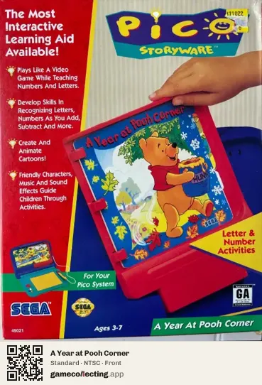 A Year at Pooh Corner Sega Pico, NTSC box front