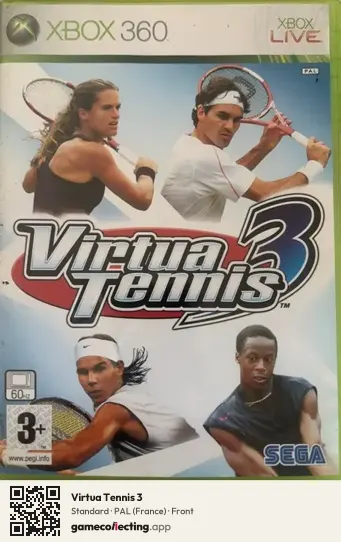 Virtua Tennis 3 Xbox 360, France box front