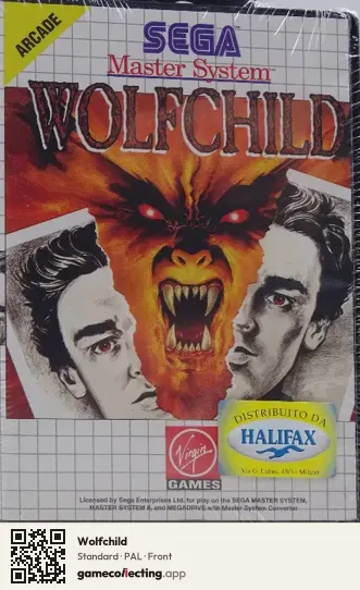 Wolfchild Sega Master System, PAL box front