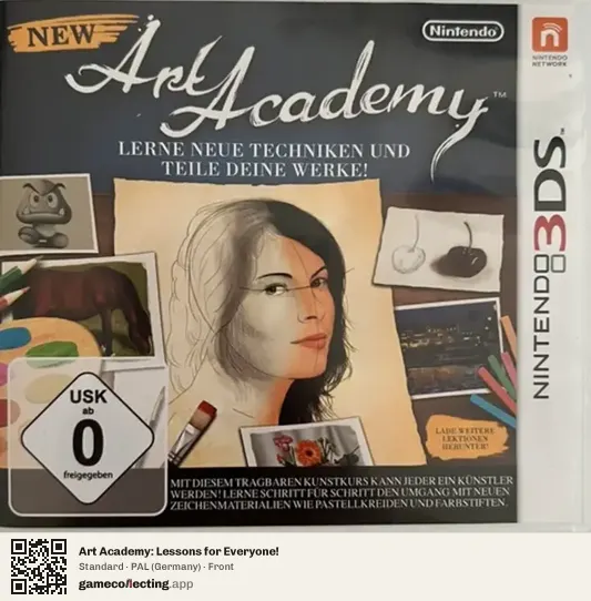 Art Academy: Lessons for Everyone! Nintendo 3DS, Germany box front