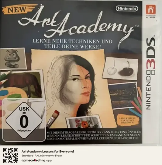 Art Academy: Lessons for Everyone! Nintendo 3DS, Germany box front