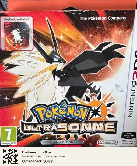 Pokémon Ultra Sun Nintendo 3DS, Germany box front