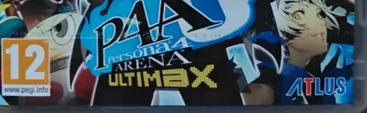 Persona 4 Arena Ultimax, the PEGI square on its front