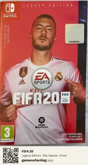 FIFA 20 Nintendo Switch, Spain box front
