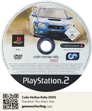 Colin McRae Rally 2005 PlayStation 2, PAL disc