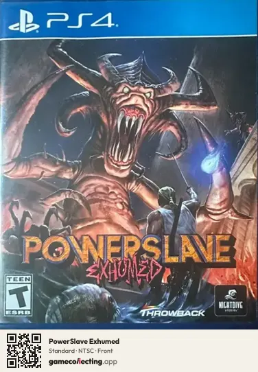 PowerSlave Exhumed PlayStation 4, NTSC box front