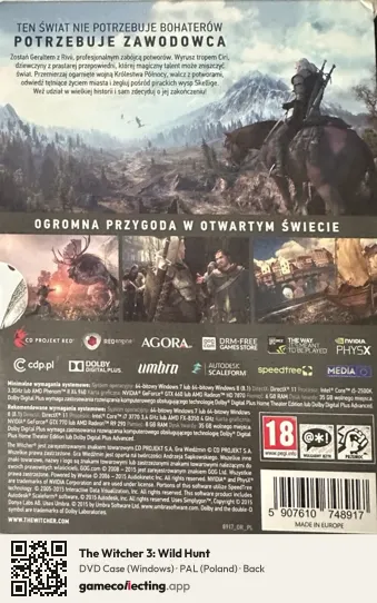 The Witcher 3: Wild Hunt Computer, Poland box back