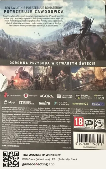 The Witcher 3: Wild Hunt Computer, Poland box back