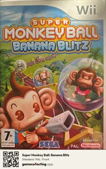 Super Monkey Ball: Banana Blitz Nintendo Wii, PAL box front