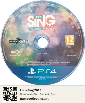 Let's Sing 2019 PlayStation 4, PAL disc