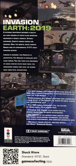 Shock Wave 3DO Interactive Multiplayer, NTSC box back
