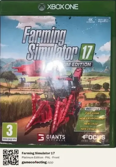 Farming Simulator 17 Xbox One, PAL box front