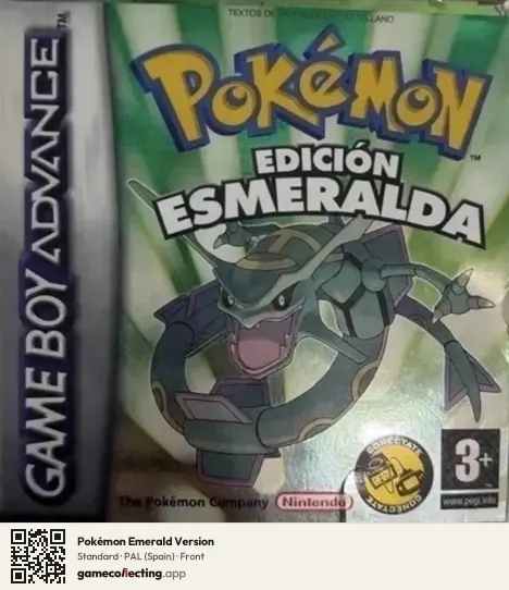 Pokémon Emerald Version Game Boy Advance, Spain box front
