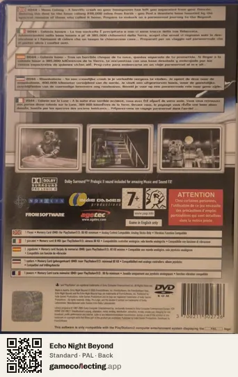 Echo Night Beyond PlayStation 2, PAL box back