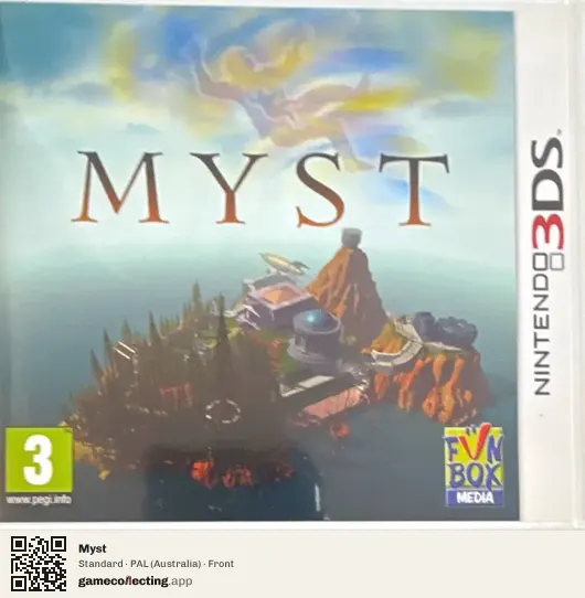 Myst Nintendo 3DS, Australia box front