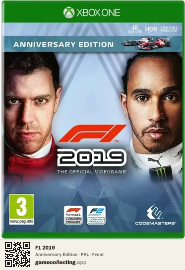 F1 2019 Xbox One, PAL box front