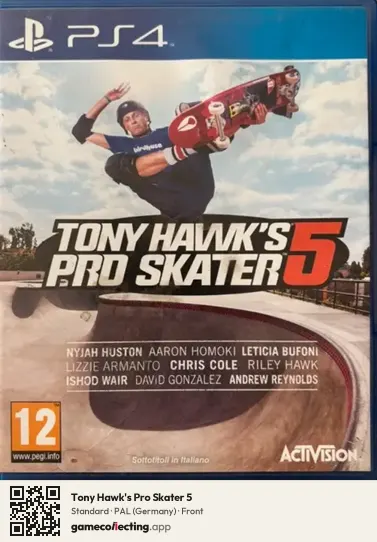 Tony Hawk's Pro Skater 5 PlayStation 4, Germany box front