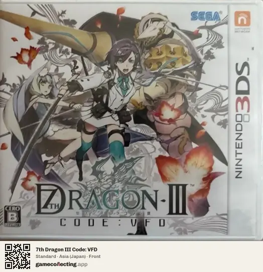 7th Dragon III Code: VFD Nintendo 3DS, Asia box front